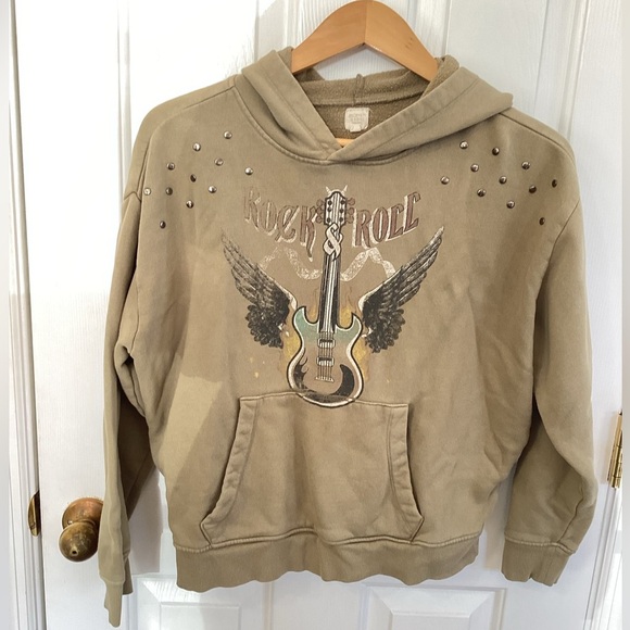 Modish Rebel Other - Modish Rebel Hoodie Graphic Youth XLarge Rock And Roll  Grunge Guitar Studs